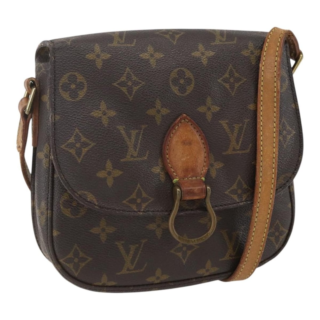 LOUIS VUITTON Monogram Saint Cloud MM Shoulder Bag M51243 Auth France (1 of 18)