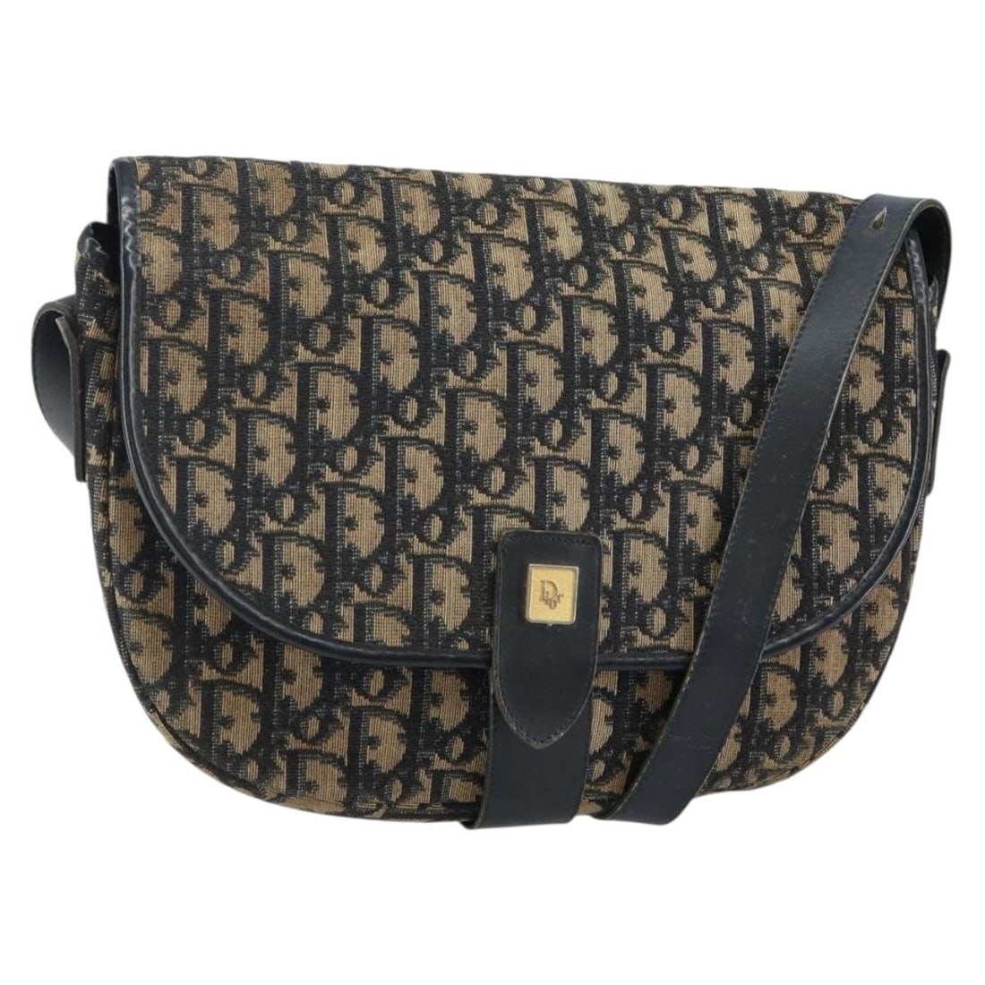 Christian Dior Trotter Canvas Shoulder Bag Navy Gold Made in France: Christian Dior Trotter Canvas Shoulder Bag Navy Gold Made in France Introducing the Christian Dior Trotter Canvas Shoulder Bag, a perfect blend of elegance and functionality. This stylish shoulder bag