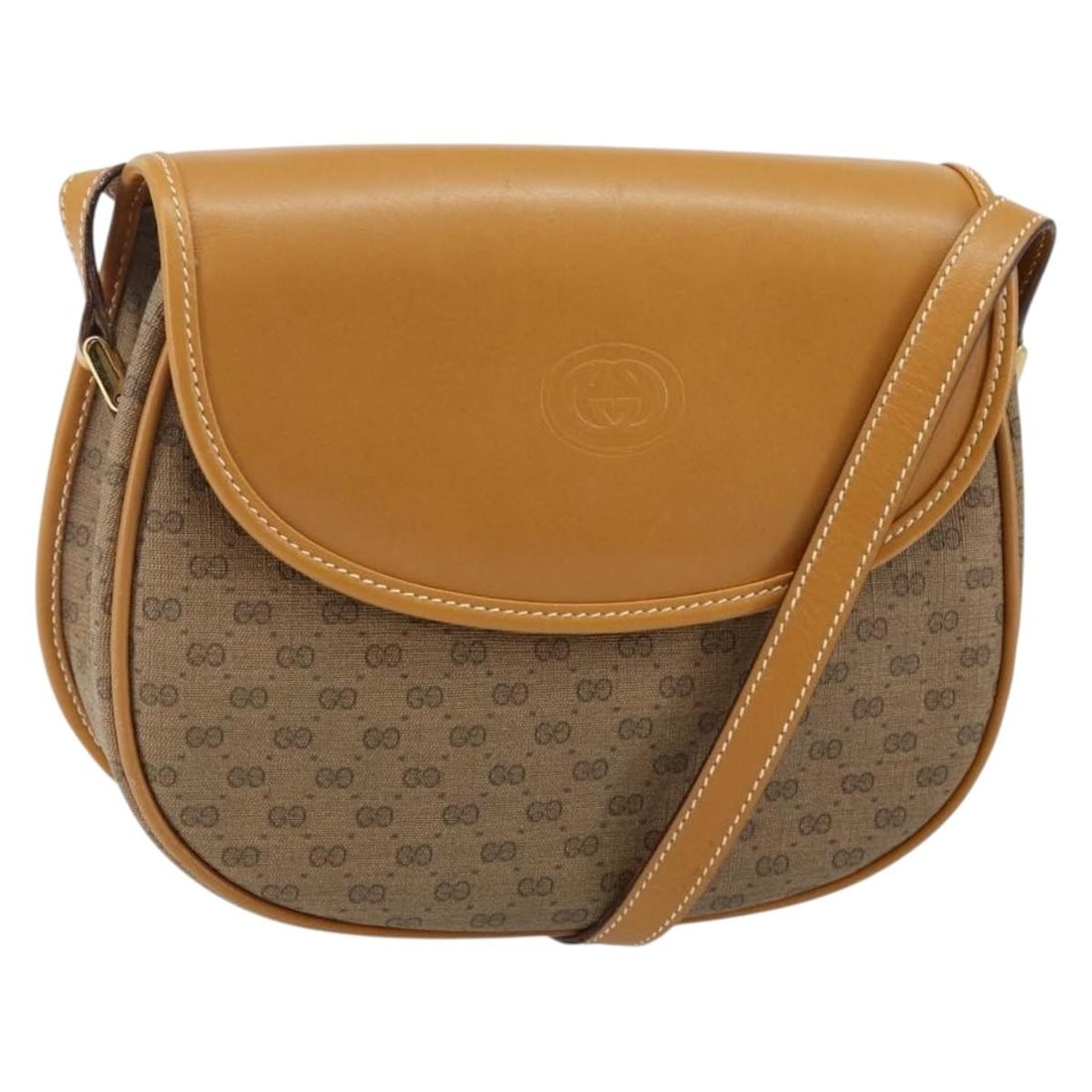 GUCCI Micro GG Supreme Shoulder Bag Beige Gold PVC Auth 007 115 0074: GUCCI Micro GG Supreme Shoulder Bag Beige Gold PVC Auth 007 115 0074 Elevate your style with this exquisite GUCCI Micro GG Supreme Shoulder Bag, expertly crafted in Italy. This stylish bag features a