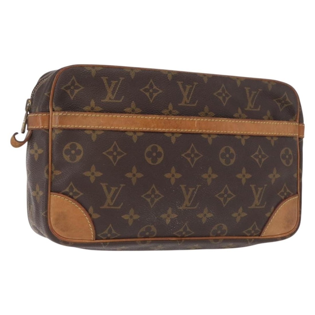 Monogram Canvas Compiegne 28 Clutch by Louis Vuitton M51845: Monogram Canvas Compiegne 28 Clutch by Louis Vuitton M51845 This Louis Vuitton Compiegne 28 clutch bag features the iconic Monogram canvas exterior and is designed for versatile use. The bag is made i