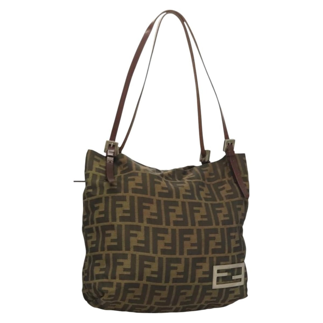 Fendi Zucca Canvas Mamma Tote Bag Black Brown Made in Italy (1 of 18)