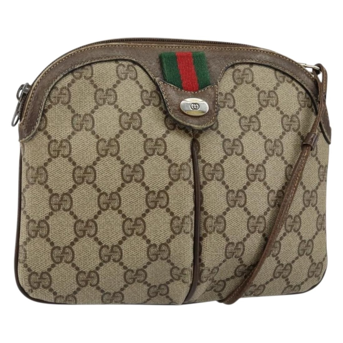 GUCCI GG Supreme Web Sherry Line Shoulder Bag Beige Gold PVC 904 02 047 Auth: GUCCI GG Supreme Web Sherry Line Shoulder Bag Beige Gold PVC 904 02 047 Auth Elevate your style with this authentic GUCCI GG Supreme Web Sherry Line Shoulder Bag, crafted in Italy. Made from durable P