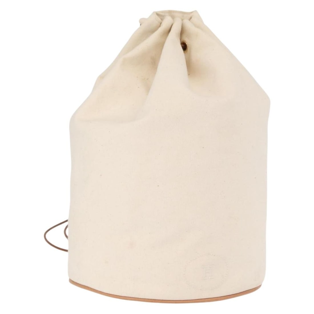 HERMES Porochon Mimir GM Canvas Shoulder Bag White Gold Auth: HERMES Porochon Mimir GM Canvas Shoulder Bag White Gold Auth The HERMES Porochon Mimir GM Shoulder Bag is a stylish accessory crafted in France. This shoulder bag features a chic white canvas exterior