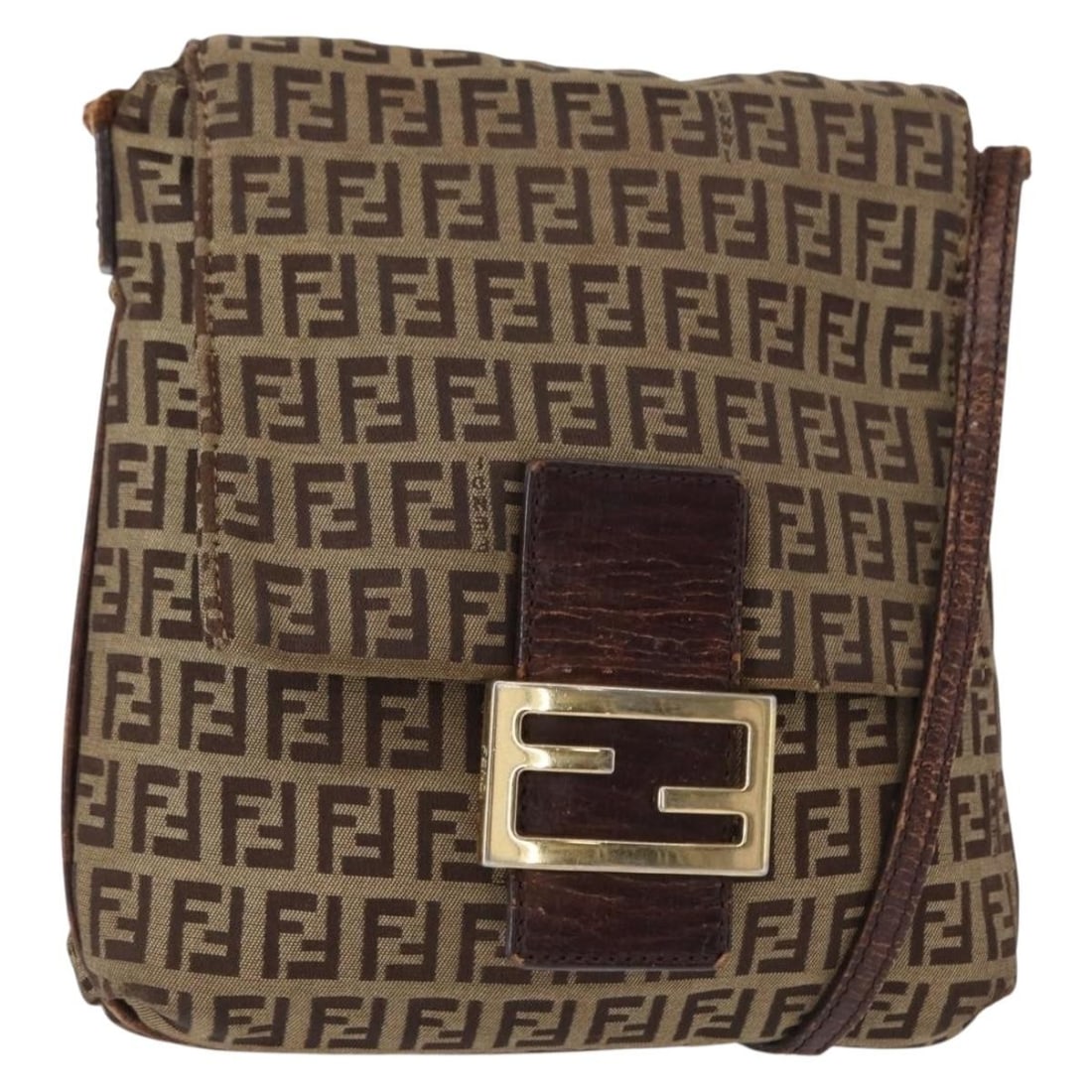 FENDI Beige Gold Zucchino Canvas Mamma Baguette Shoulder Bag Auth: FENDI Beige Gold Zucchino Canvas Mamma Baguette Shoulder Bag Auth This Fendi Zucchino Canvas Mamma Baguette Shoulder Bag is a stylish accessory crafted in Italy, featuring a chic beige and gold exteri