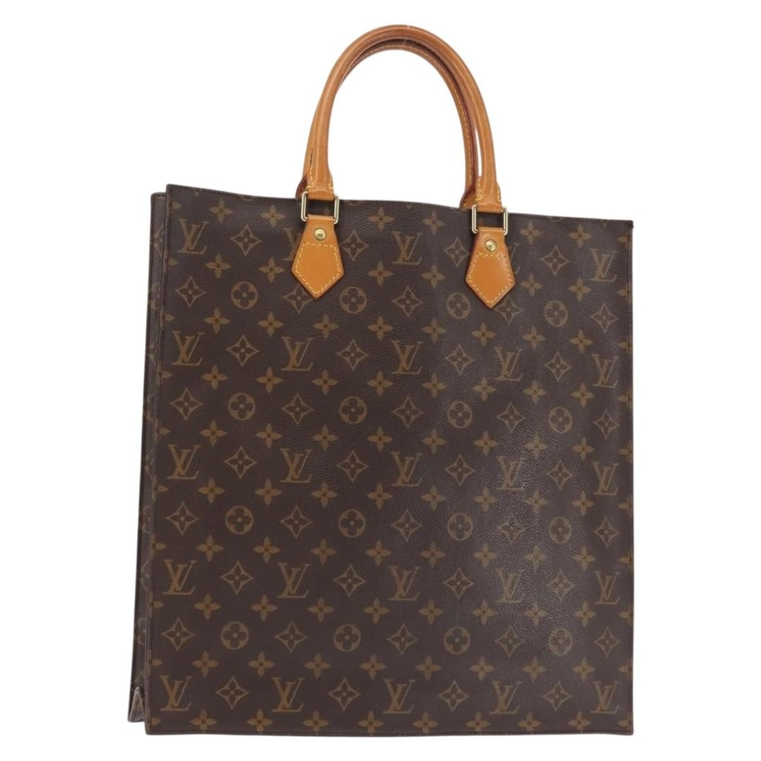 LOUIS VUITTON Monogram Sac Plat Hand Bag M51140 Authentic France (1 of 18)
