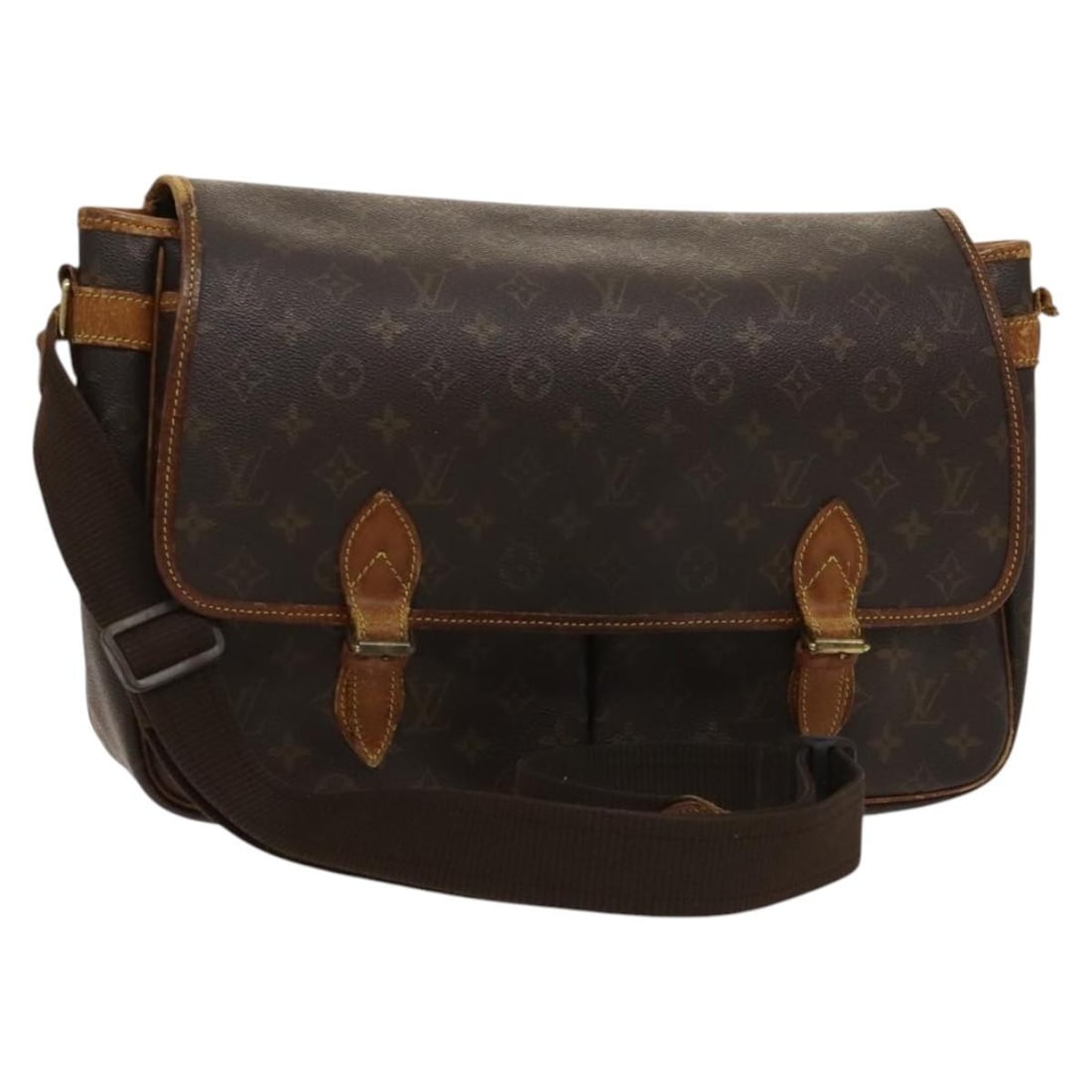 LOUIS VUITTON Monogram Gibeciere GM Shoulder Bag M42246 Made in France (1 of 18)