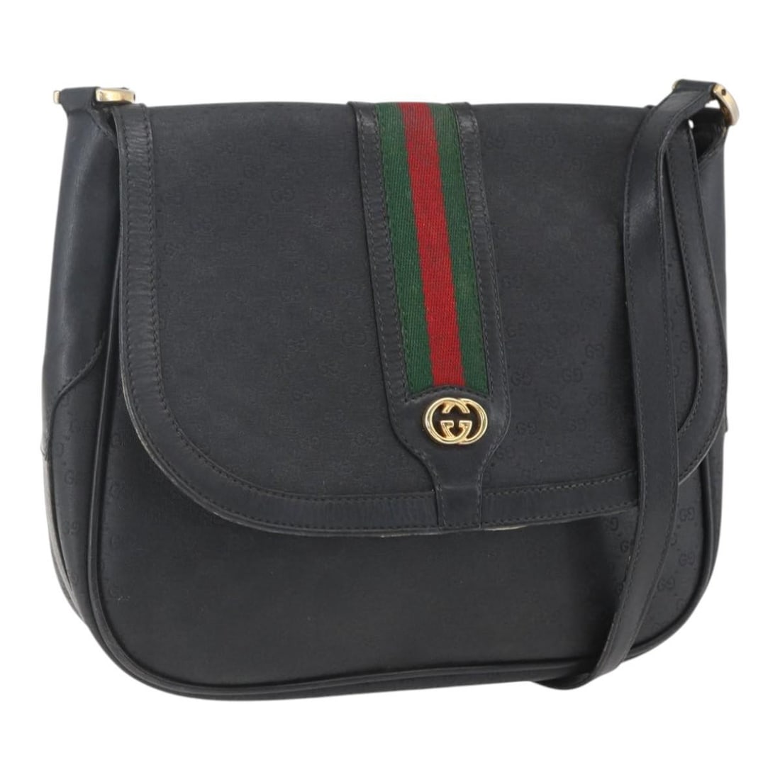 Gucci Micro GG Supreme Web Black PVC Shoulder Bag 001 116 0914 Italy: Gucci Micro GG Supreme Web Black PVC Shoulder Bag 001 116 0914 Italy This is a Gucci Micro GG Supreme Sherry Line shoulder bag crafted from black PVC leather with gold-tone accents. The bag features t