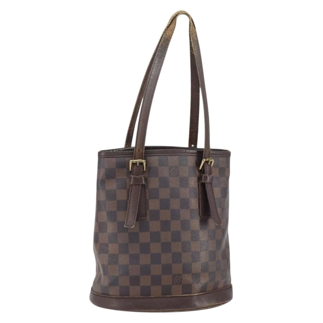 Louis Vuitton Marais Shoulder Bag in Damier Ebene Canvas N42240: Louis Vuitton Marais Shoulder Bag in Damier Ebene Canvas N42240 This is a Louis Vuitton Damier Ebene Marais shoulder bag crafted from Damier Ebene canvas. The bag features a spacious interior and a cl