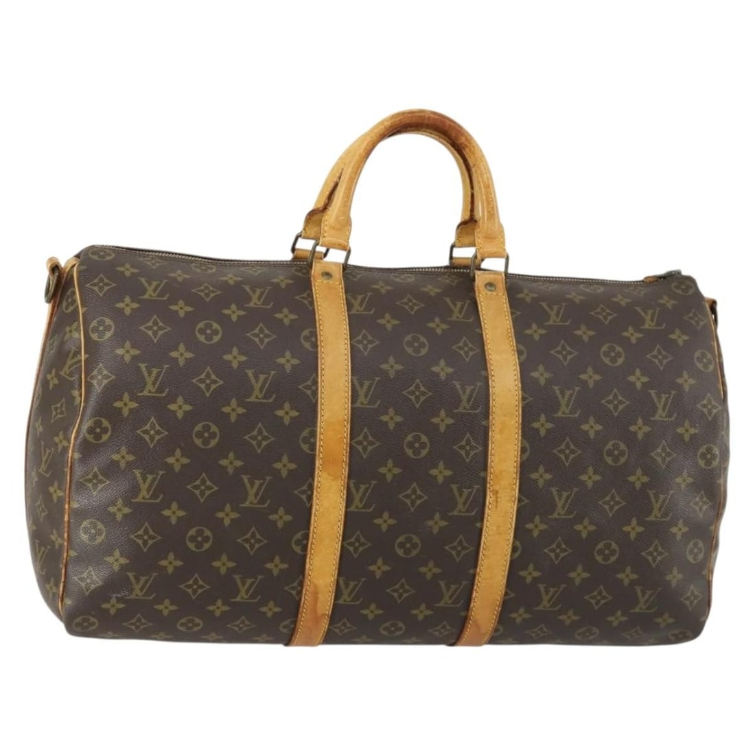 Louis Vuitton Keepall Bandouliere 50 Monogram Canvas Boston Bag M41416 Vintage: Louis Vuitton Keepall Bandouliere 50 Monogram Canvas Boston Bag M41416 Vintage This vintage Louis Vuitton Monogram Keepall Bandouliere 50 bag features the classic monogram canvas exterior and is craft