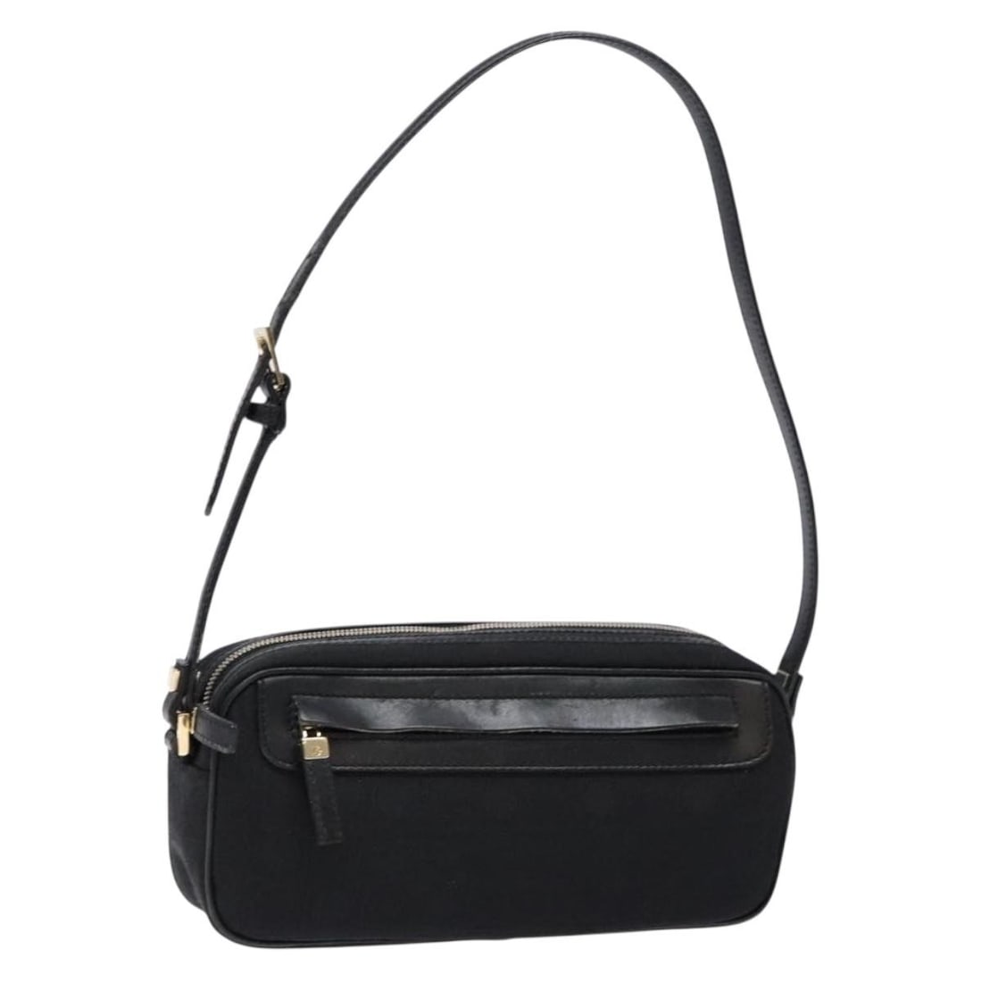 Salvatore Ferragamo Gancini Black Gold Canvas Shoulder Bag Auth Italy: Salvatore Ferragamo Gancini Black Gold Canvas Shoulder Bag Auth Italy This Salvatore Ferragamo Gancini Shoulder Bag is a stylish accessory crafted in Italy, featuring a combination of black canvas and