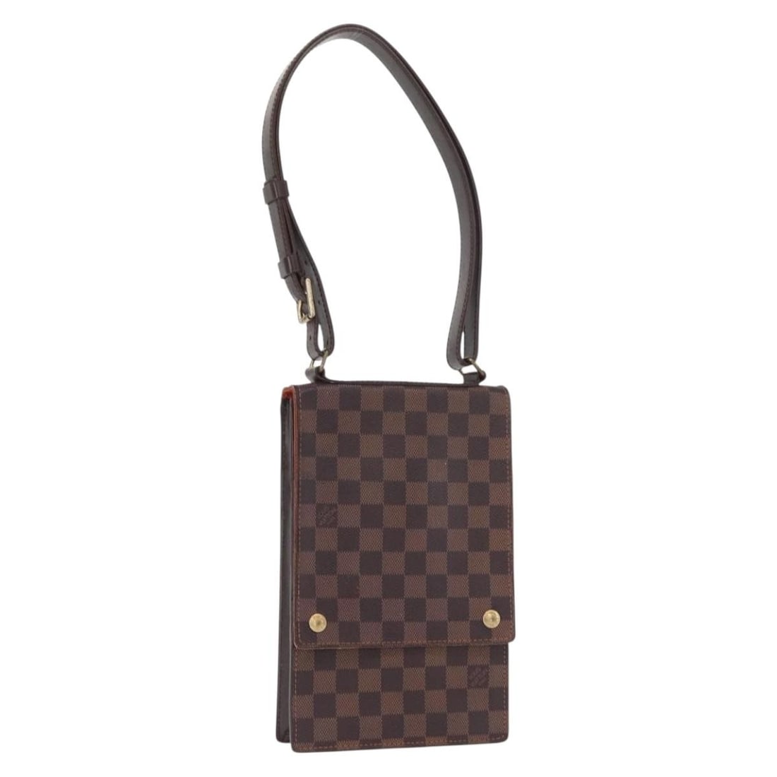 LOUIS VUITTON Damier Ebene Portello Shoulder Bag N45271 Auth: LOUIS VUITTON Damier Ebene Portello Shoulder Bag N45271 Auth This authentic Louis Vuitton Damier Ebene Portello Shoulder Bag is a stylish accessory made from durable Damier Ebene canvas. Crafted in Fr