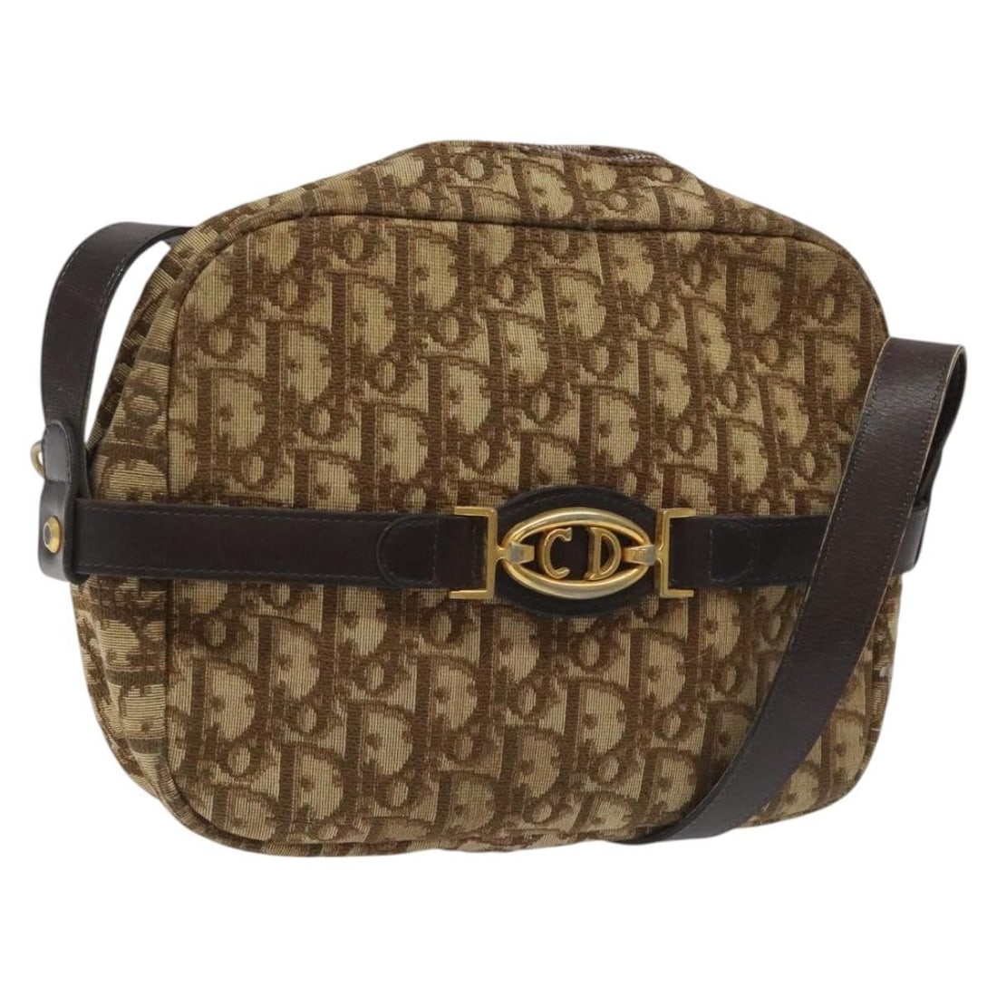 Christian Dior Brown Trotter Canvas Shoulder Bag Made in France: Christian Dior Brown Trotter Canvas Shoulder Bag Made in France This Christian Dior Trotter Canvas Shoulder Bag showcases a stylish and functional design, perfect for everyday use. Crafted from durabl