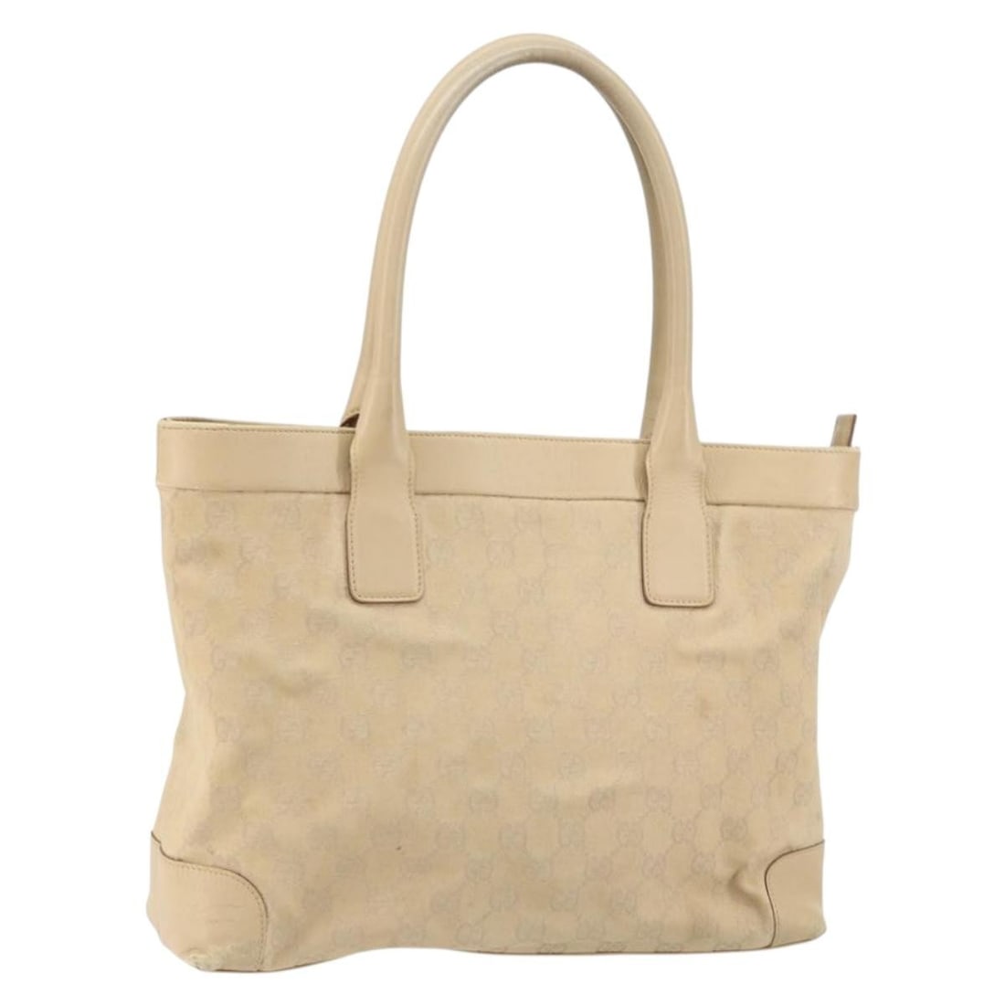 Beige Gold GG Canvas Gucci Tote 33890 Italian Handbag: Beige Gold GG Canvas Gucci Tote 33890 Italian Handbag This is a GUCCI GG Canvas Tote Bag in beige and gold, crafted in Italy from durable canvas with the signature GG pattern. The tote features dual h