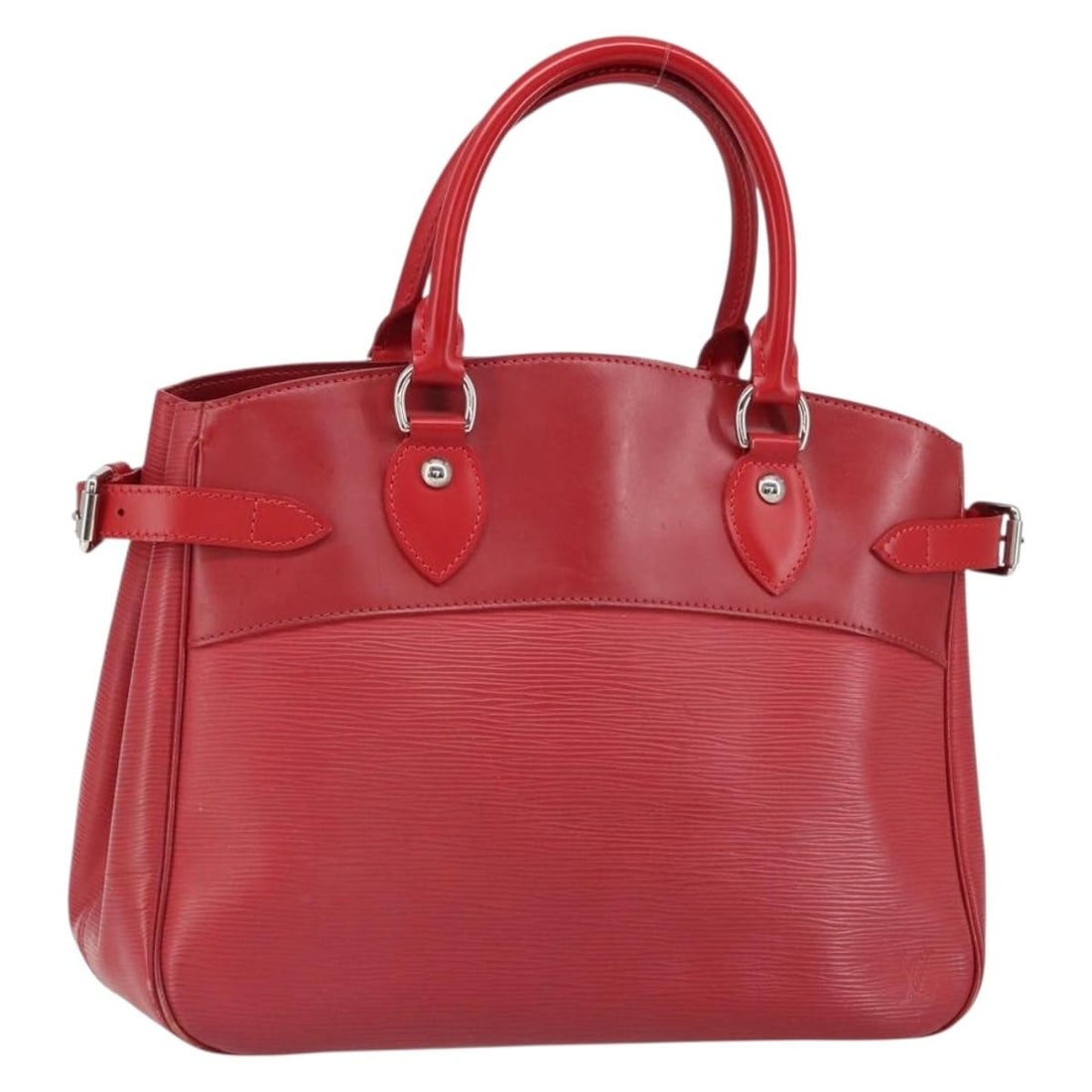 Red Epi Leather Passy PM Bag by Louis Vuitton M5926E France: Red Epi Leather Passy PM Bag by Louis Vuitton M5926E France This Louis Vuitton Passy PM handbag features the brand's signature Epi leather in a striking red color. The bag is crafted in France and is