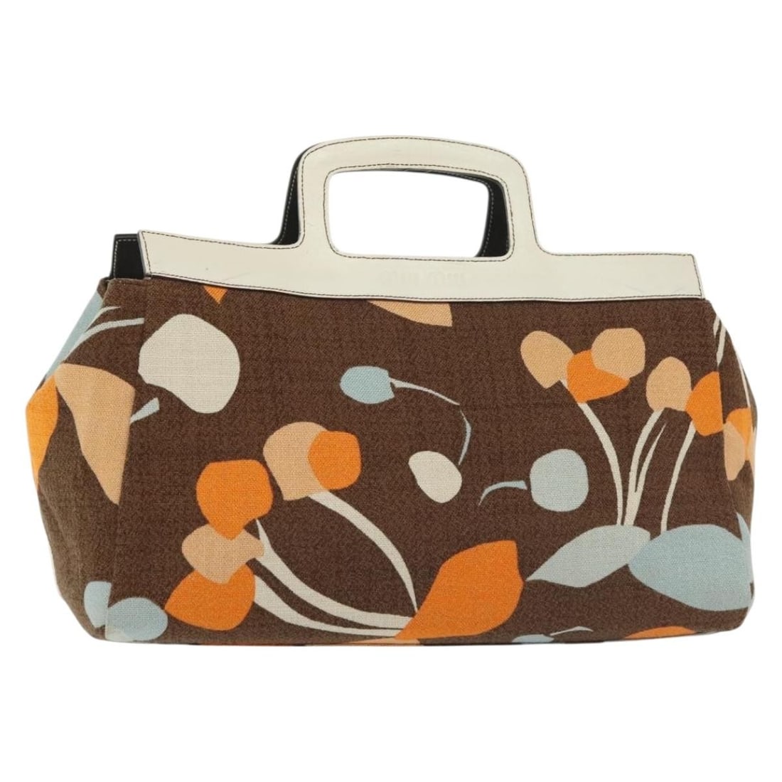 Miu Miu Brown Canvas Hand Bag Made in Italy BA5216: Miu Miu Brown Canvas Hand Bag Made in Italy BA5216 Discover the sophisticated Miu Miu Hand Bag, expertly crafted in Italy from high-quality brown canvas. This stylish hand bag features an approximate