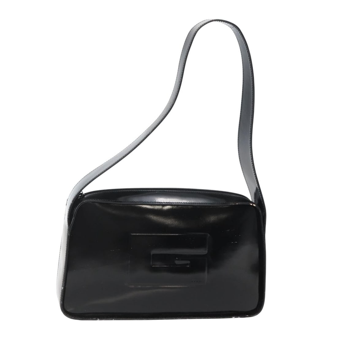 GUCCI Enamel Shoulder Bag Black Silver 001 3031 Authentic: GUCCI Enamel Shoulder Bag Black Silver 001 3031 Authentic This authentic GUCCI shoulder bag is a stylish accessory crafted in Italy, featuring a sleek black and silver enamel exterior. With dimensions