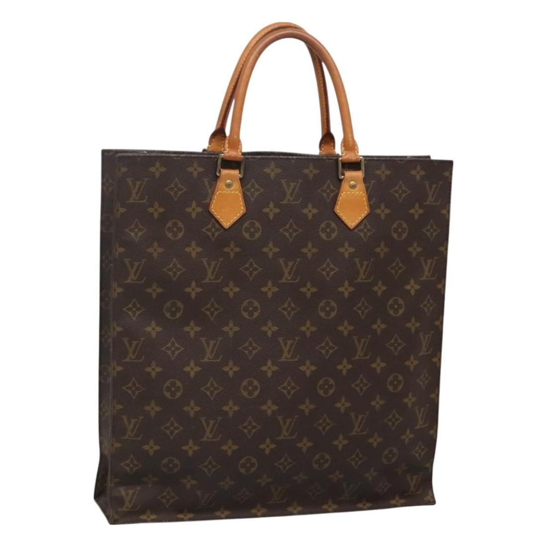 Louis Vuitton Monogram Sac Plat Hand Bag M51140 Auth France: Louis Vuitton Monogram Sac Plat Hand Bag M51140 Auth France This authentic LOUIS VUITTON Monogram Sac Plat Hand Bag (M51140) is a stylish and functional accessory made from durable Monogram Canvas. Wi