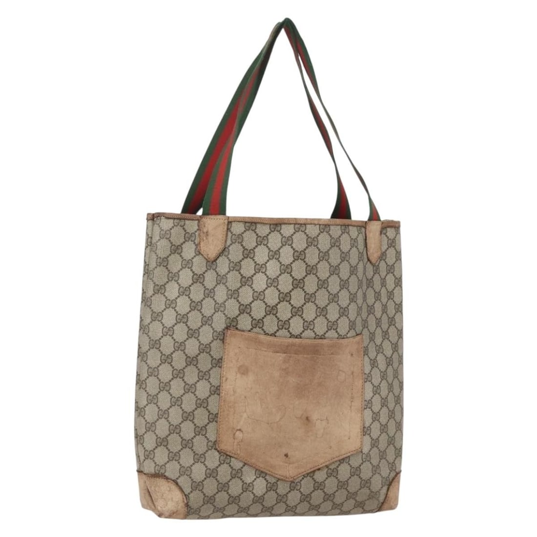 Beige PVC GG Supreme Tote Gucci Sherry Line 002 904 0222 Italy: Beige PVC GG Supreme Tote Gucci Sherry Line 002 904 0222 Italy This is a GUCCI GG Supreme Web Sherry Line tote bag crafted from beige PVC leather and GG canvas. The bag is made in Italy and features d