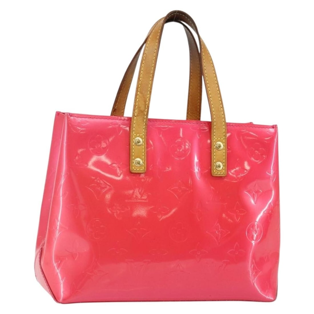LOUIS VUITTON Monogram Vernis Reade PM Hand Bag Fuchsia Pink M91221 Made in France: LOUIS VUITTON Monogram Vernis Reade PM Hand Bag Fuchsia Pink M91221 Made in France This LOUIS VUITTON Monogram Vernis Reade PM Hand Bag in a vibrant fuchsia pink is a stylish accessory that combines e