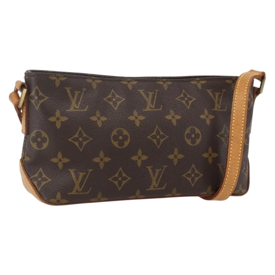 Louis Vuitton Trotteur Monogram Canvas Shoulder Bag M51240 France: Louis Vuitton Trotteur Monogram Canvas Shoulder Bag M51240 France This Louis Vuitton Monogram Trotteur Shoulder Bag features the signature monogram canvas and is crafted in France. It offers a compact