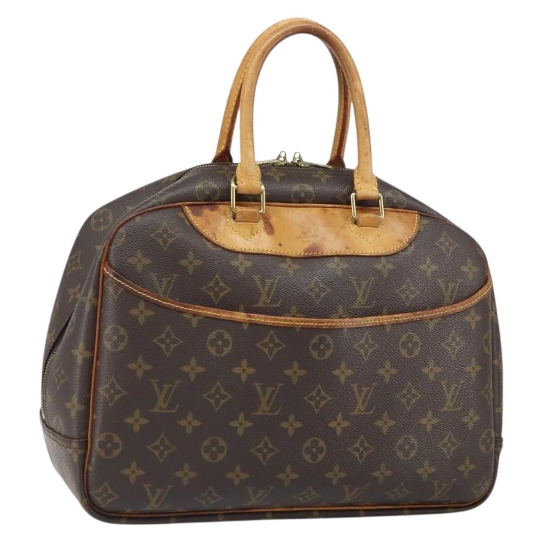 Louis Vuitton Deauville Monogram Canvas M47270 French Handbag: Louis Vuitton Deauville Monogram Canvas M47270 French Handbag This is a Louis Vuitton Monogram Deauville hand bag crafted from signature monogram canvas. The bag features a spacious interior and class