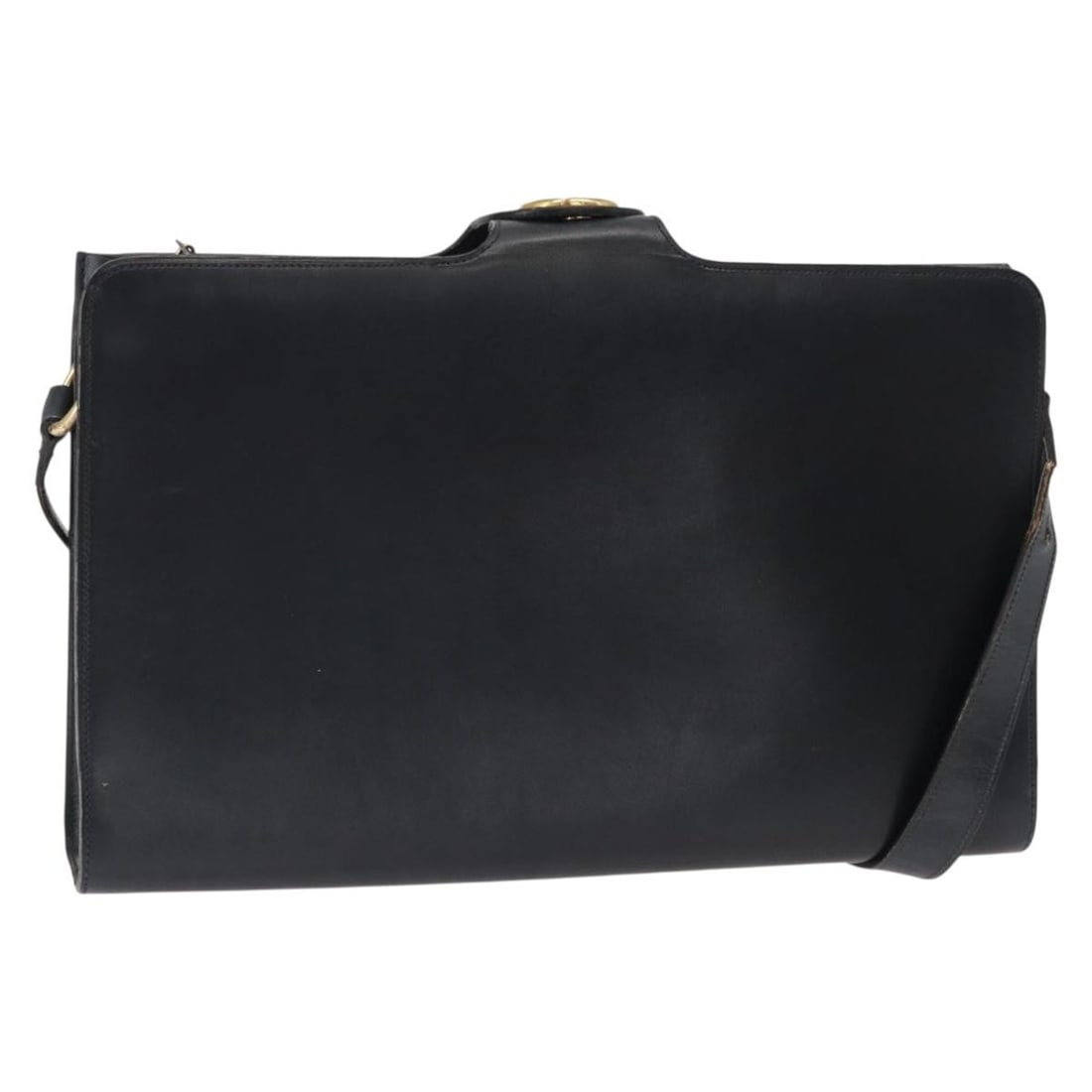 Christian Dior Black Gold Leather Shoulder Bag Auth ka900: Christian Dior Black Gold Leather Shoulder Bag Auth ka900 This stylish Christian Dior shoulder bag showcases a sophisticated design in black leather with gold accents. Crafted in France, this bag feat