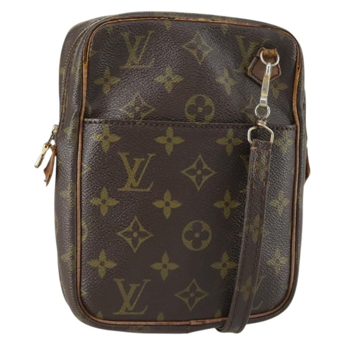 LOUIS VUITTON Monogram Mini Danube Shoulder Bag M45268 Auth France: LOUIS VUITTON Monogram Mini Danube Shoulder Bag M45268 Auth France This LOUIS VUITTON Monogram Mini Danube Shoulder Bag is a stylish accessory crafted from durable Monogram Canvas. Made in France, thi