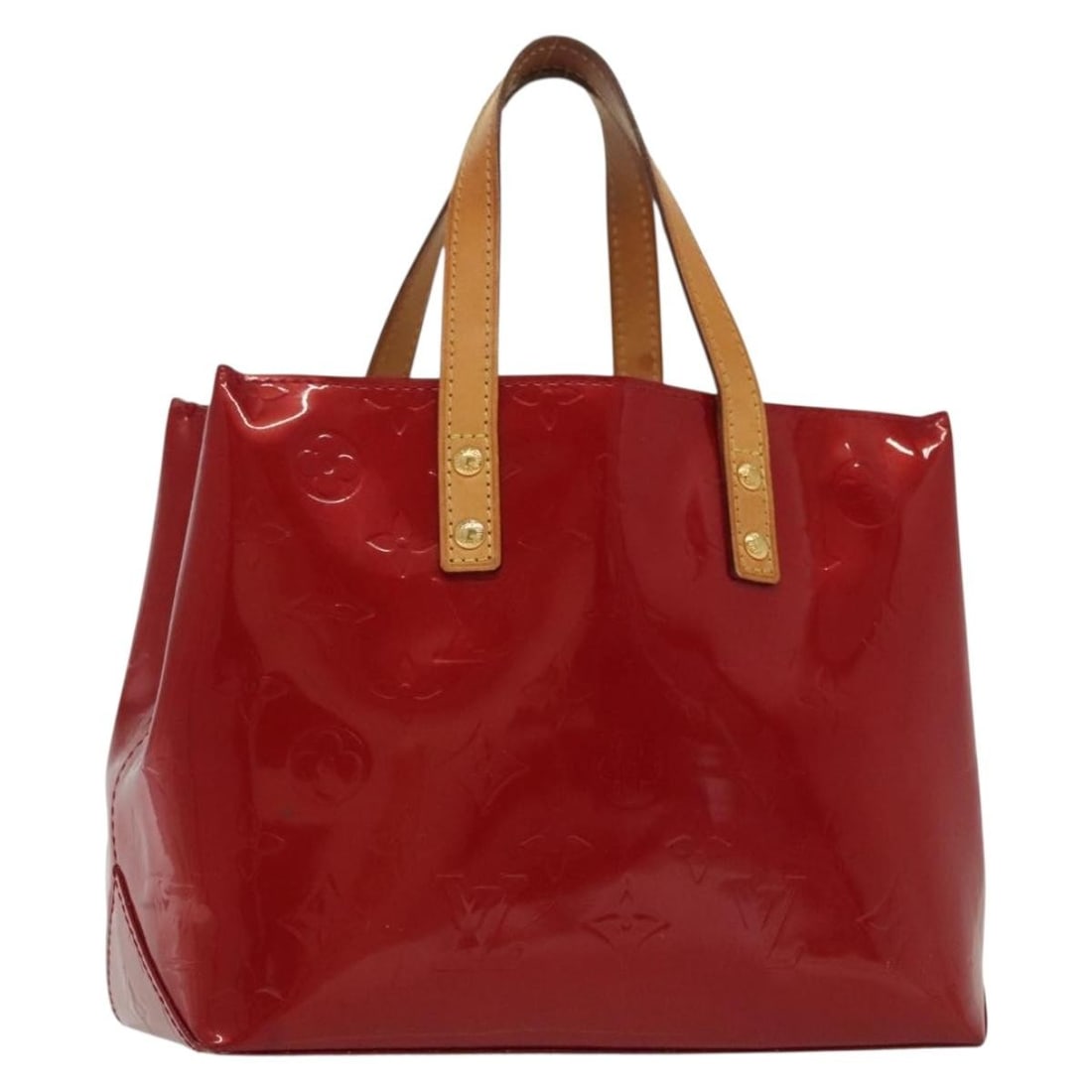 Louis Vuitton Monogram Vernis Reade PM Hand Bag Pomme D'amour M91990 Auth (1 of 18)