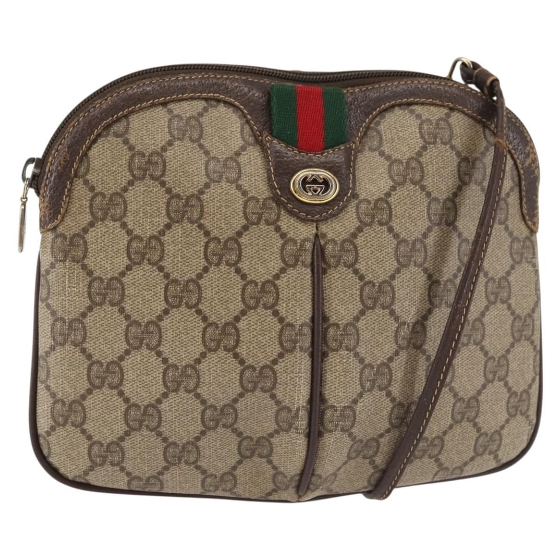 GUCCI GG Supreme Web Sherry Line Shoulder Bag Beige Gold 904 02 047 Auth: GUCCI GG Supreme Web Sherry Line Shoulder Bag Beige Gold 904 02 047 Auth This GUCCI GG Supreme Web Sherry Line Shoulder Bag is a stylish and functional accessory crafted from GG Canvas in a sophistica