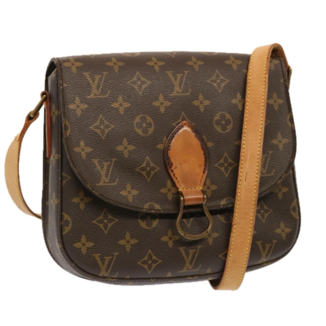 LOUIS VUITTON Monogram Saint Cloud GM Shoulder Bag M51242 Made in France (1 of 18)