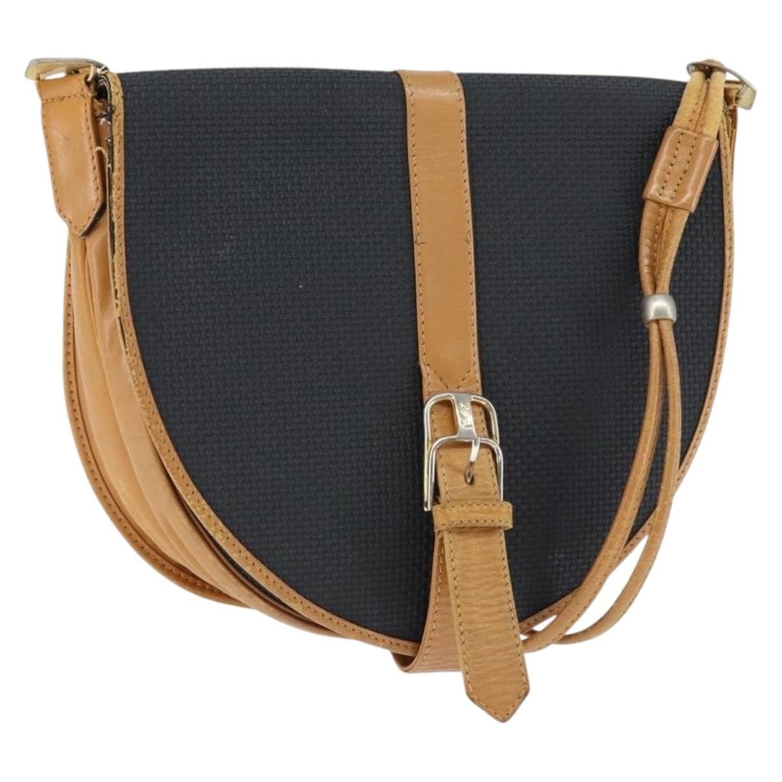 SAINT LAURENT Black Leather Shoulder Bag with Gold Accents Auth (1 of 18)