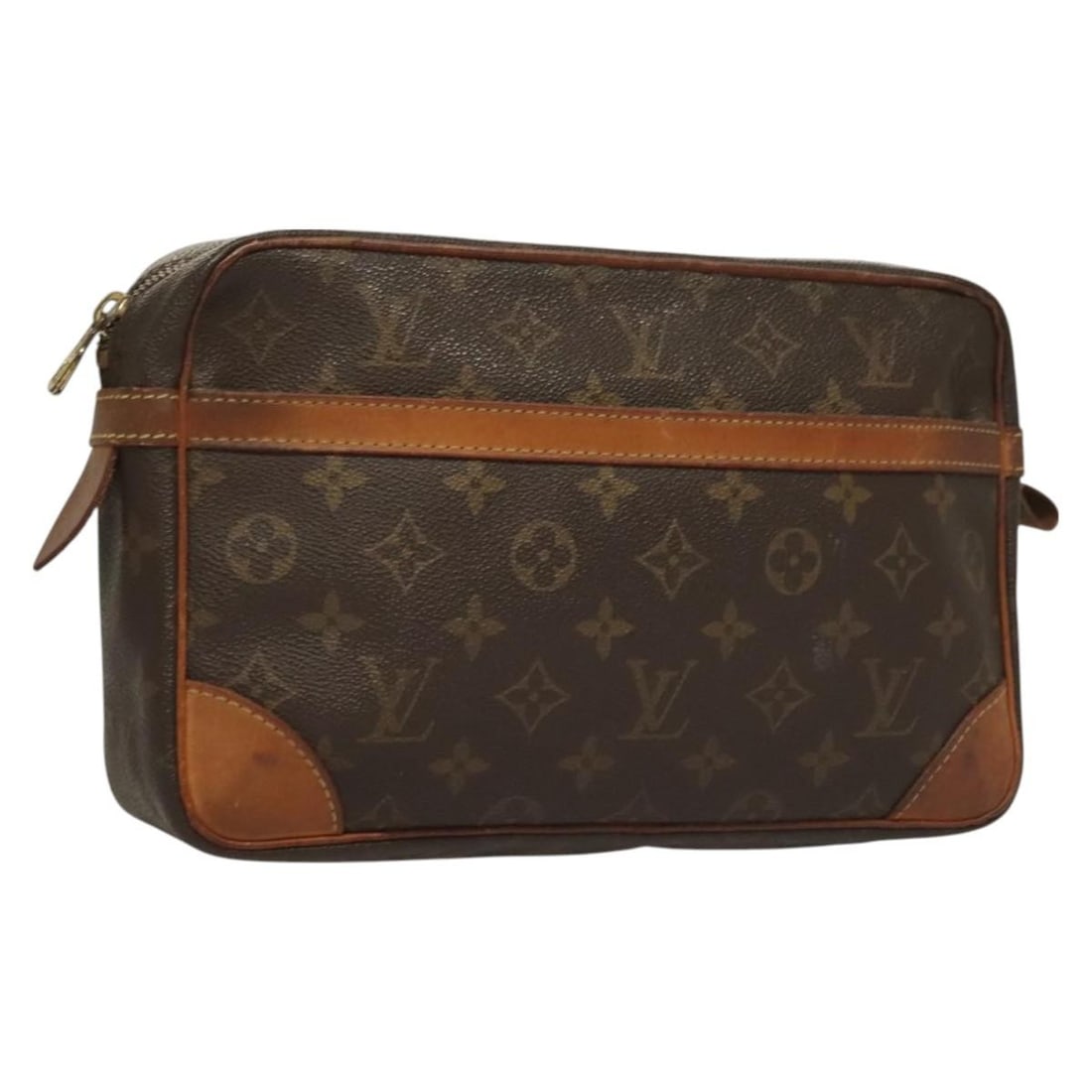 LOUIS VUITTON Monogram Compiegne 28 Clutch Bag M51845 Authenticated: LOUIS VUITTON Monogram Compiegne 28 Clutch Bag M51845 Authenticated This LOUIS VUITTON Monogram Compiegne 28 Clutch Bag (Model M51845) is a stylish accessory crafted from Monogram Canvas. Featuring th