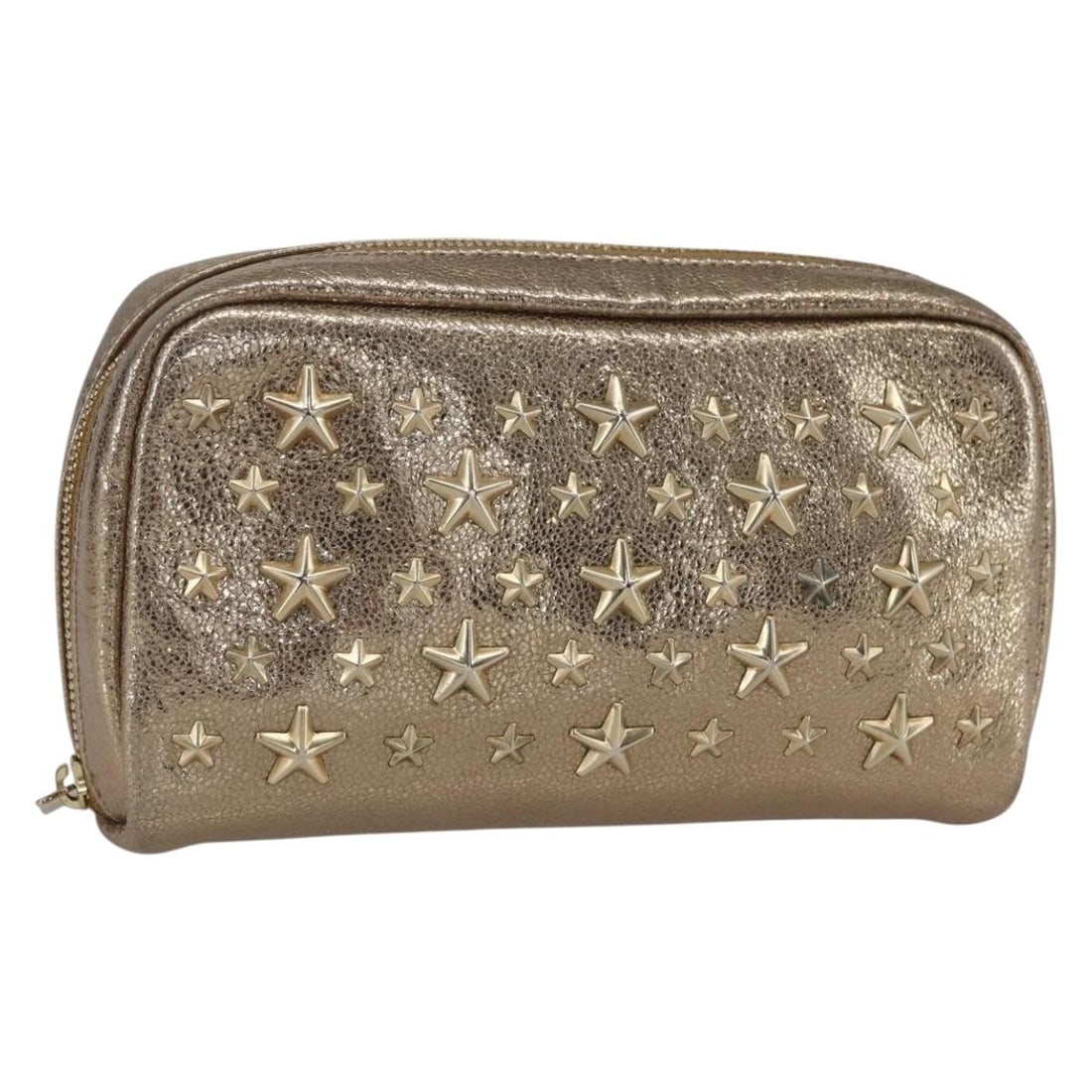 Jimmy Choo Gold Leather Pouch Bag Made in Italy (1 of 16)