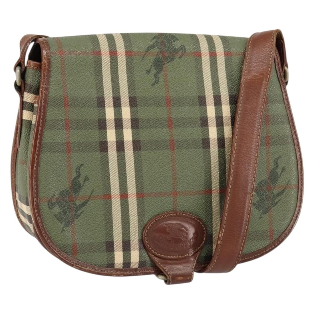 Burberrys Nova Check Green Gold PVC Shoulder Bag Auth Italy: Burberrys Nova Check Green Gold PVC Shoulder Bag Auth Italy Introducing the Burberrys Nova Check Shoulder Bag, a stylish and functional accessory crafted from durable PVC leather. This bag features a