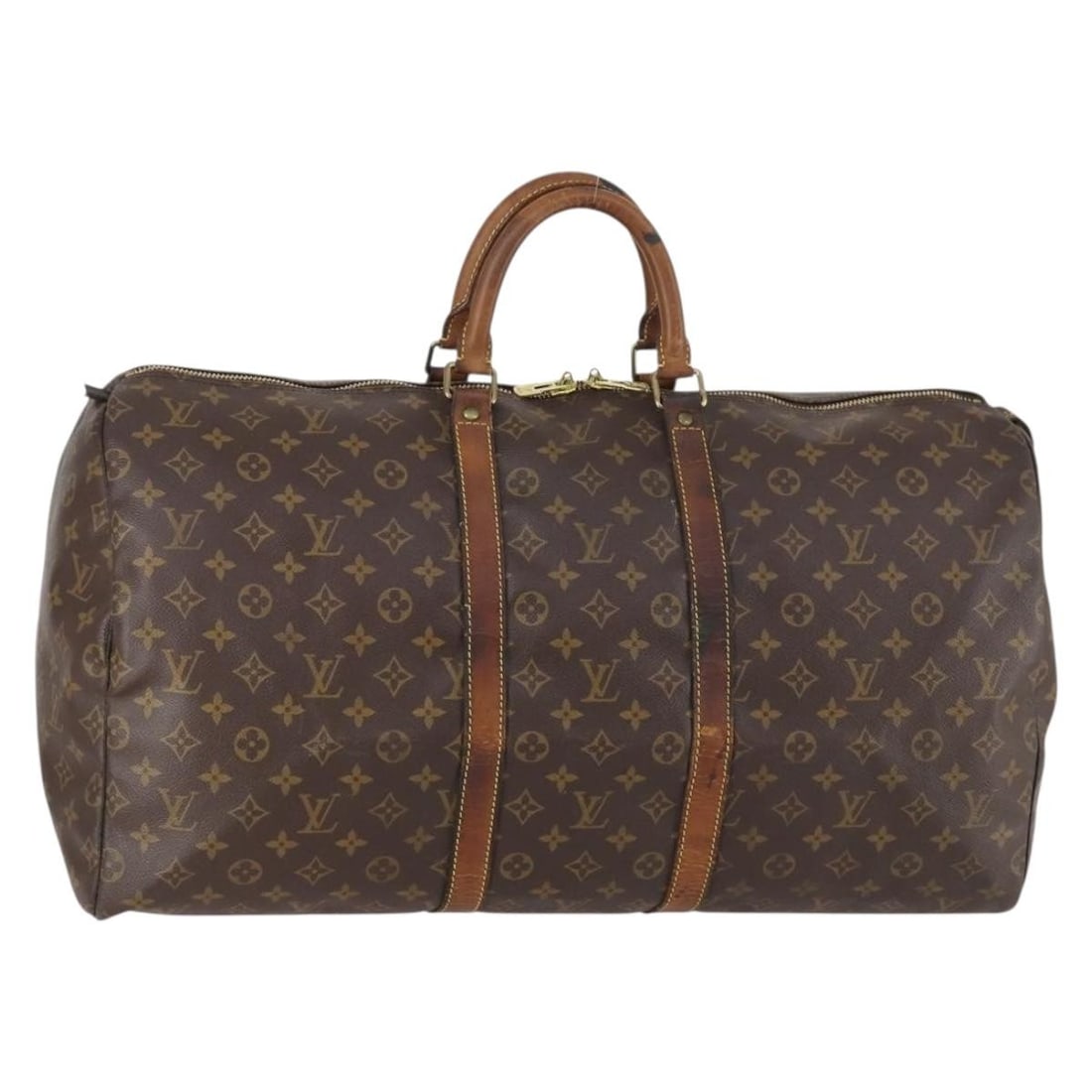 LOUIS VUITTON Monogram Keepall 55 Boston Bag M41424 Auth France: LOUIS VUITTON Monogram Keepall 55 Boston Bag M41424 Auth France This LOUIS VUITTON Monogram Keepall 55 Boston Bag is a classic piece that showcases the iconic Monogram Canvas. Designed for both style