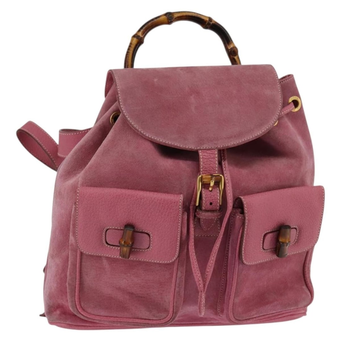 GUCCI Suede Backpack Pink Gold 003 2058 0016 Authentic Made in Italy: GUCCI Suede Backpack Pink Gold 003 2058 0016 Authentic Made in Italy This stylish GUCCI backpack features a luxurious suede exterior in a captivating pink and gold color scheme. Perfect for everyday u