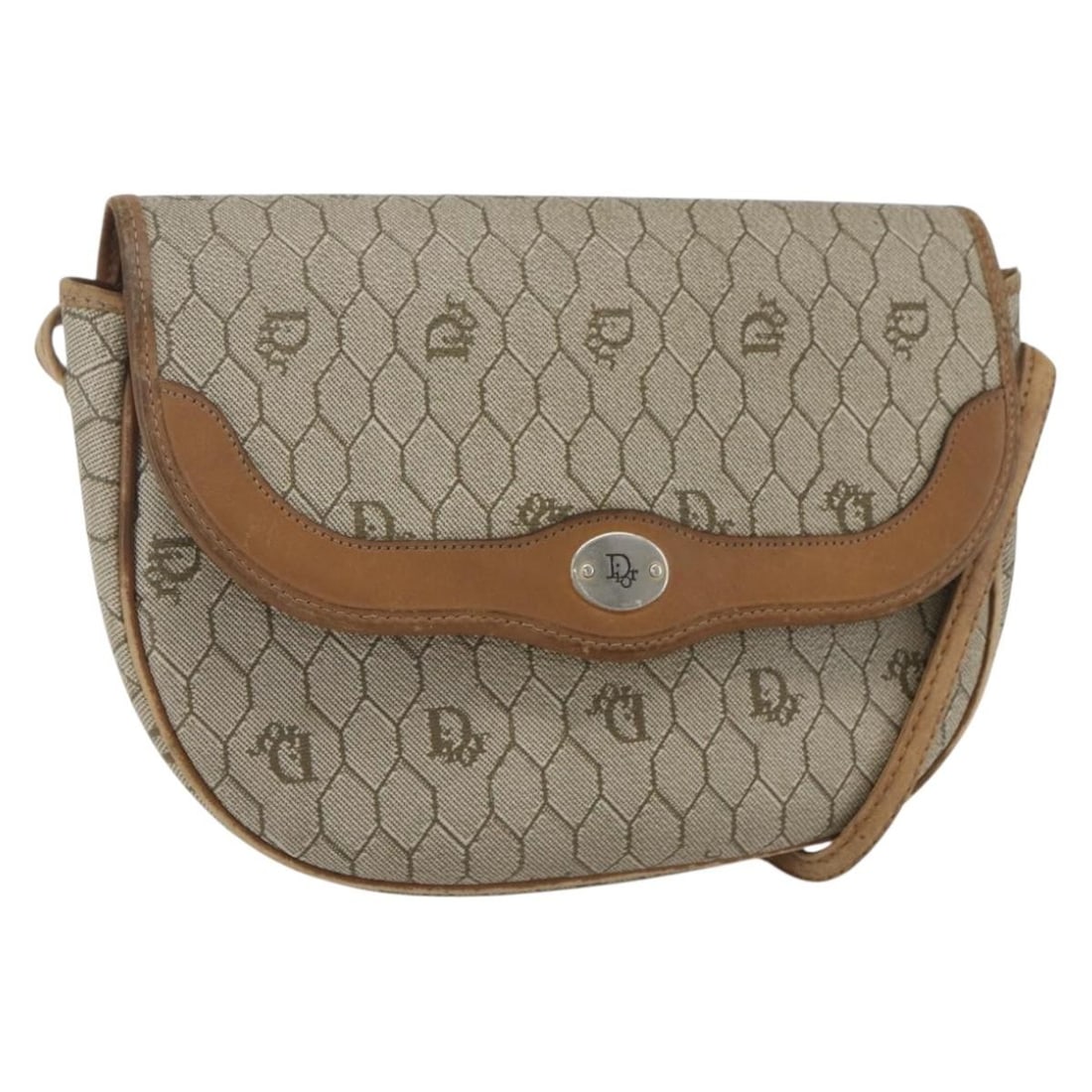Beige Gold Honeycomb Canvas Christian Dior Shoulder Bag France: Beige Gold Honeycomb Canvas Christian Dior Shoulder Bag France This Christian Dior shoulder bag features the signature honeycomb canvas in beige and gold tones. The bag is crafted in France and is des