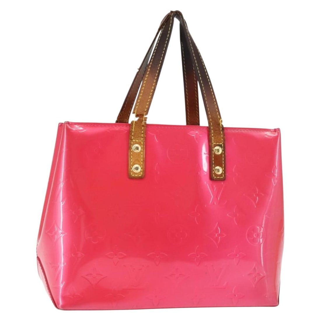 Louis Vuitton Monogram Vernis Reade PM Hand Bag Fuchsia Pink M91221 Made in France (1 of 18)