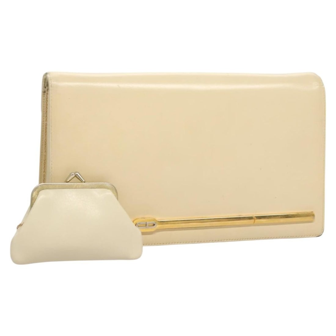 Christian Dior Beige Gold Leather Shoulder Bag Auth ti3120: Christian Dior Beige Gold Leather Shoulder Bag Auth ti3120 Elevate your accessory collection with this authentic Christian Dior Shoulder Bag, crafted from luxurious leather in a chic beige and gold co