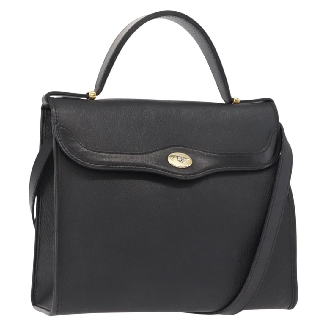 Christian Dior Black Honeycomb PVC Leather Two Way Shoulder Handbag with Strap: Christian Dior Black Honeycomb PVC Leather Two Way Shoulder Handbag with Strap This Christian Dior Honeycomb canvas handbag features a black and gold color scheme and is crafted from durable PVC leath