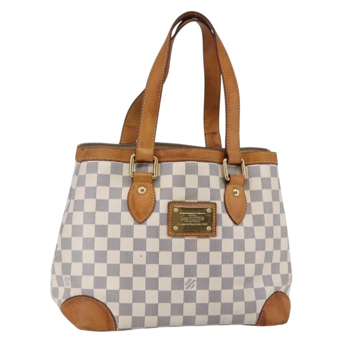 LOUIS VUITTON Damier Azur Hampstead PM Tote Bag N51207 Authenticated: LOUIS VUITTON Damier Azur Hampstead PM Tote Bag N51207 Authenticated The LOUIS VUITTON Damier Azur Hampstead PM Tote Bag is a stylish and functional accessory, crafted from durable Damier Azur canvas.