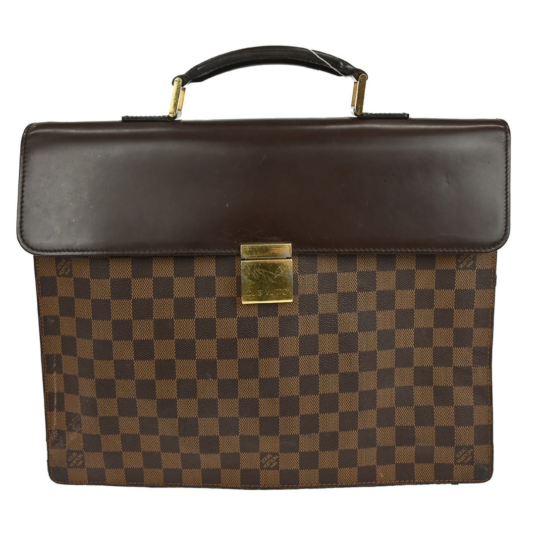 Louis Vuitton Damier Altona PM Brown Canvas Briefcase N53315: Louis Vuitton Damier Altona PM Brown Canvas Briefcase N53315 The Louis Vuitton Damier Altona PM Briefcase is a stylish and functional accessory perfect for casual occasions. This large briefcase featu