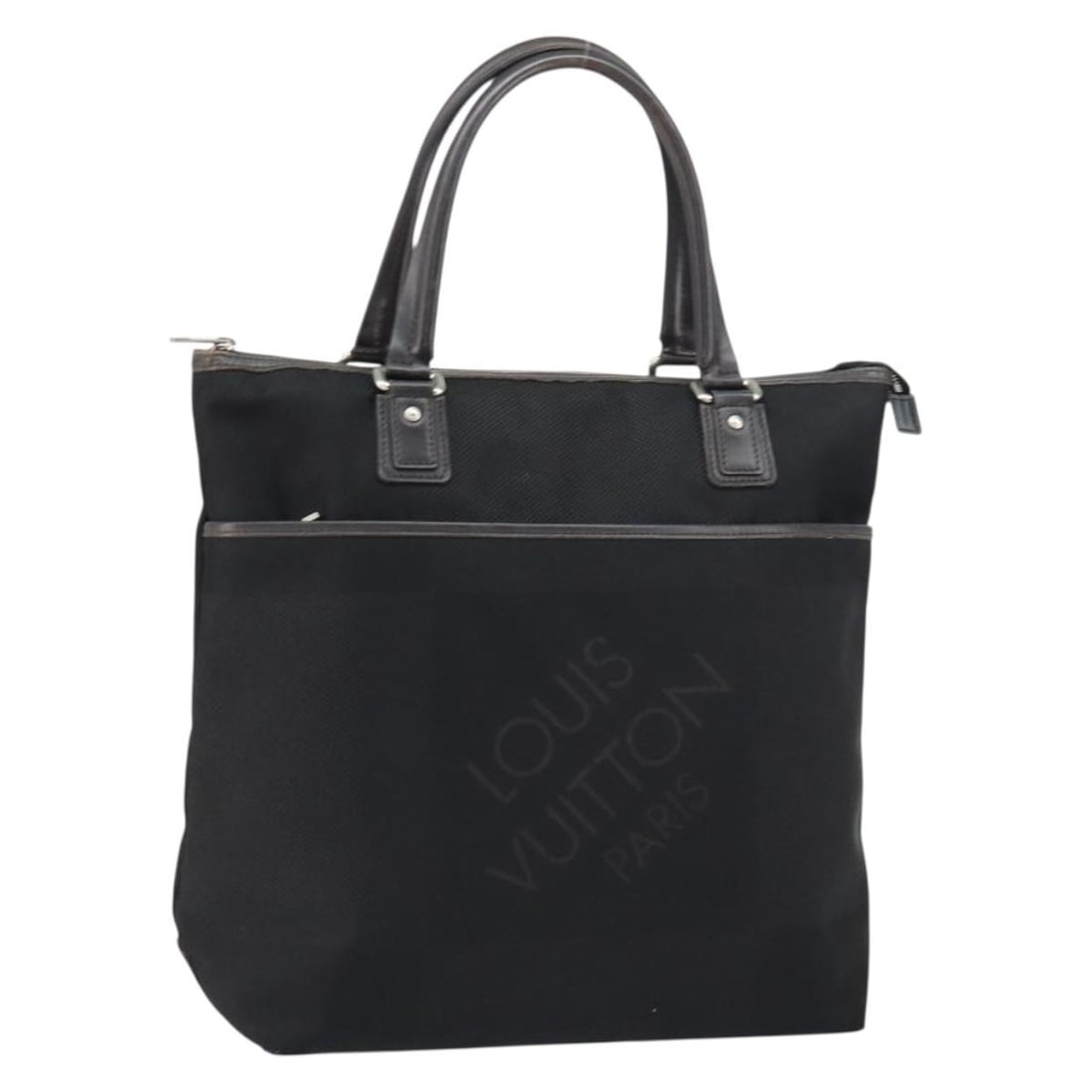 Black Damier Geant Canvas Kugar Tote by Louis Vuitton M93085: Black Damier Geant Canvas Kugar Tote by Louis Vuitton M93085 This is a Louis Vuitton Damier Geant Kugar tote bag in black canvas. Made in France, this spacious tote features the iconic Damier Geant ca