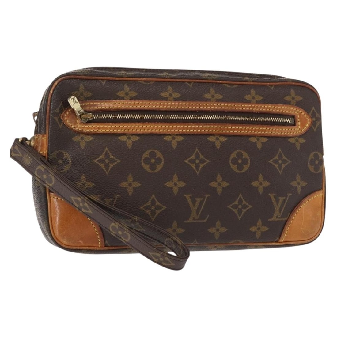 LOUIS VUITTON Monogram Marly Dragonne GM Clutch Bag M51825 Auth (1 of 18)