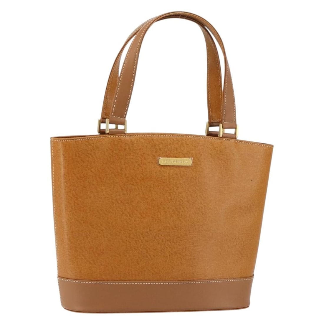 BURBERRY Brown Gold Leather Tote Bag Auth EP12232: BURBERRY Brown Gold Leather Tote Bag Auth EP12232 Elevate your accessory collection with this authentic Burberry Tote Bag, crafted from luxurious leather in a sophisticated brown and gold color scheme