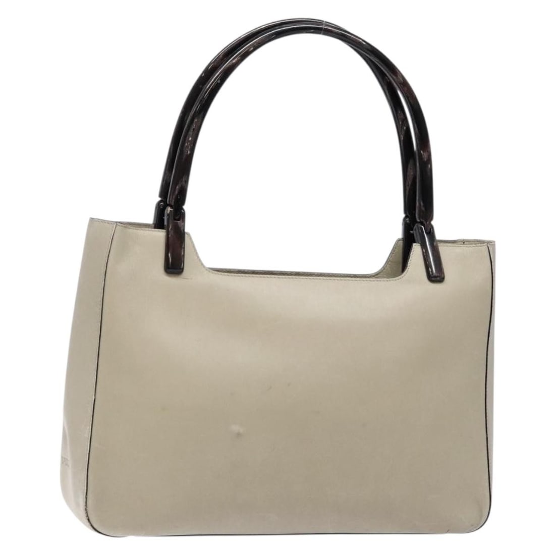 PRADA Gray Leather Tote Bag Made in Italy: PRADA Gray Leather Tote Bag Made in Italy This PRADA Tote Bag combines elegance and functionality, crafted from high-quality gray leather. Designed in Italy, this stylish tote features a spacious inte