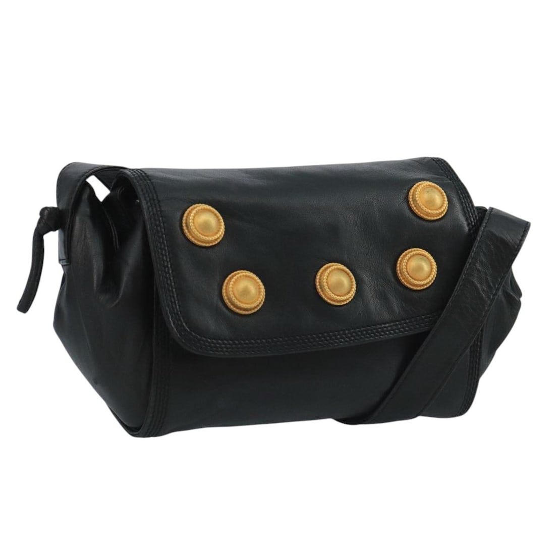 LOEWE Black Leather Shoulder Bag Made in Spain: LOEWE Black Leather Shoulder Bag Made in Spain This authentic LOEWE shoulder bag is crafted from high-quality leather in a sleek black color. Designed for both style and functionality, it features a c