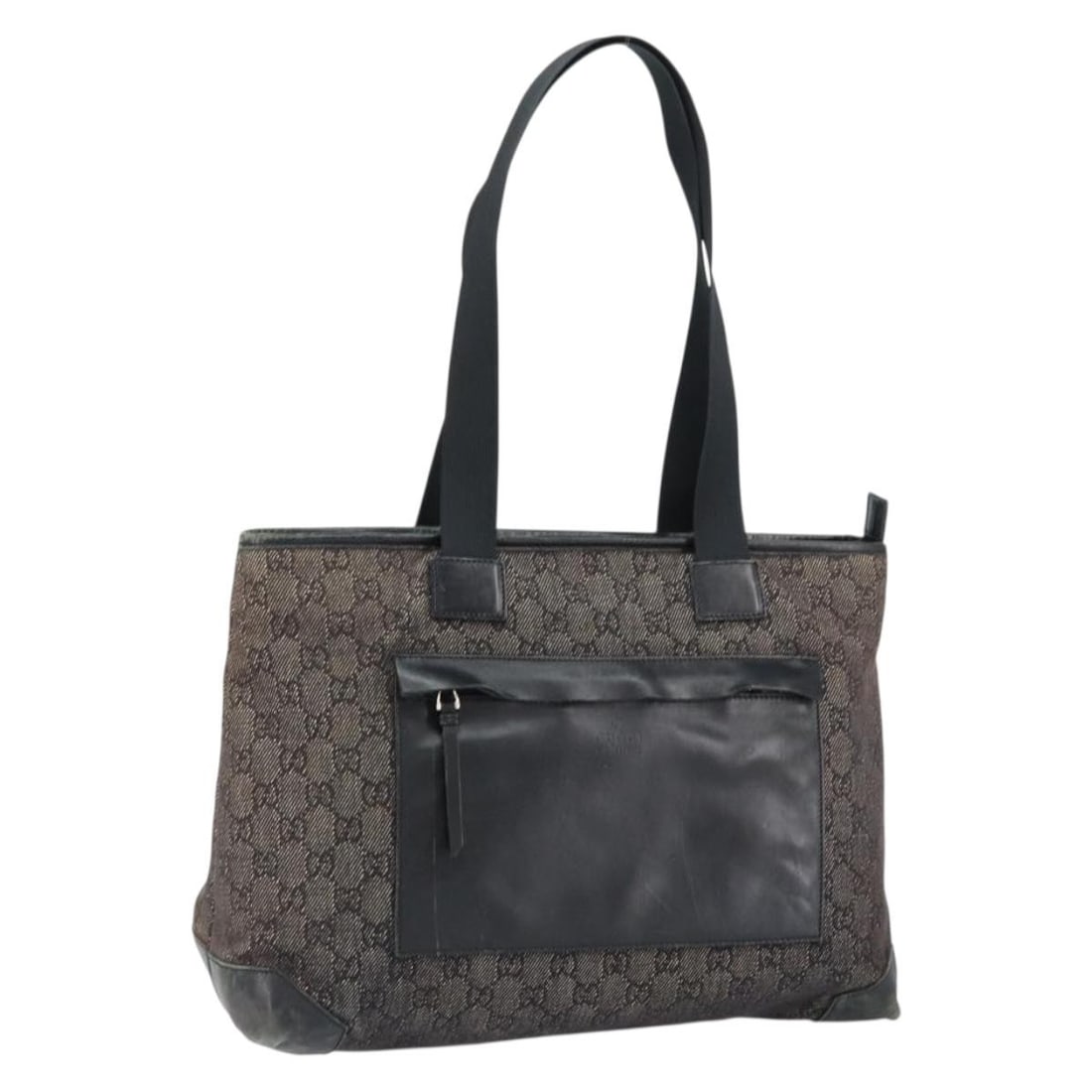 GUCCI GG Canvas Shoulder Bag Black Silver 34339 Authentic Italy: GUCCI GG Canvas Shoulder Bag Black Silver 34339 Authentic Italy This GUCCI GG Canvas Shoulder Bag is a stylish accessory that combines luxury with practicality. Crafted in Italy, the bag features a cl