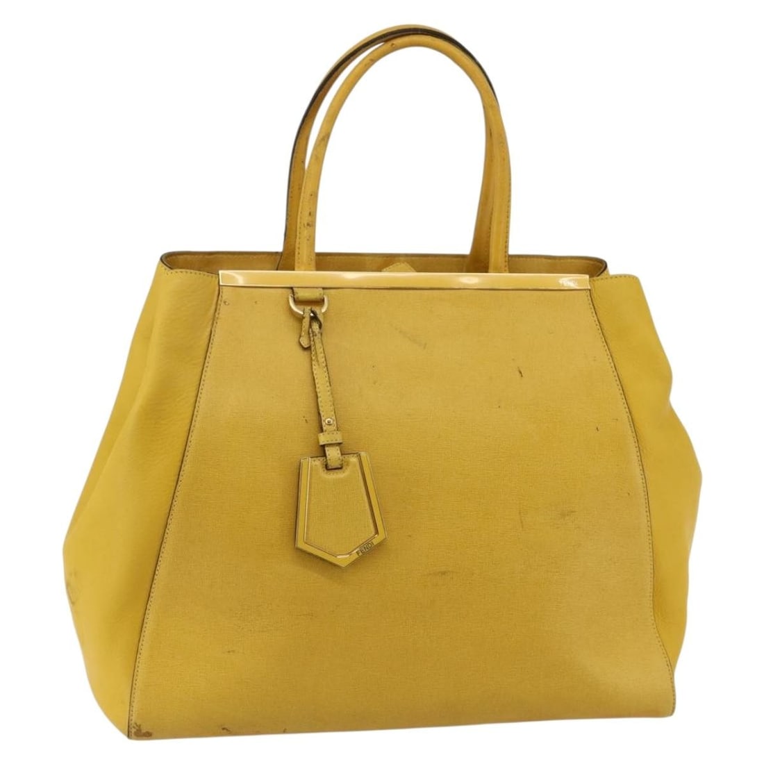 FENDI Yellow Gold Leather Hand Bag Auth Italy 144480: FENDI Yellow Gold Leather Hand Bag Auth Italy 144480 This exquisite FENDI hand bag showcases a stunning yellow and gold leather exterior, embodying luxury and elegance. Crafted in Italy, this bag is d
