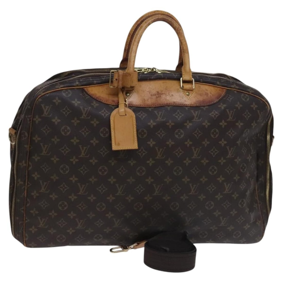 Authentic LOUIS VUITTON Monogram Alize Boston Bag M41392 2way: Authentic LOUIS VUITTON Monogram Alize Boston Bag M41392 2way Presenting a Louis Vuitton Monogram Alize De Poche Boston Bag, a stunning combination of style and functionality. This iconic Boston bag f